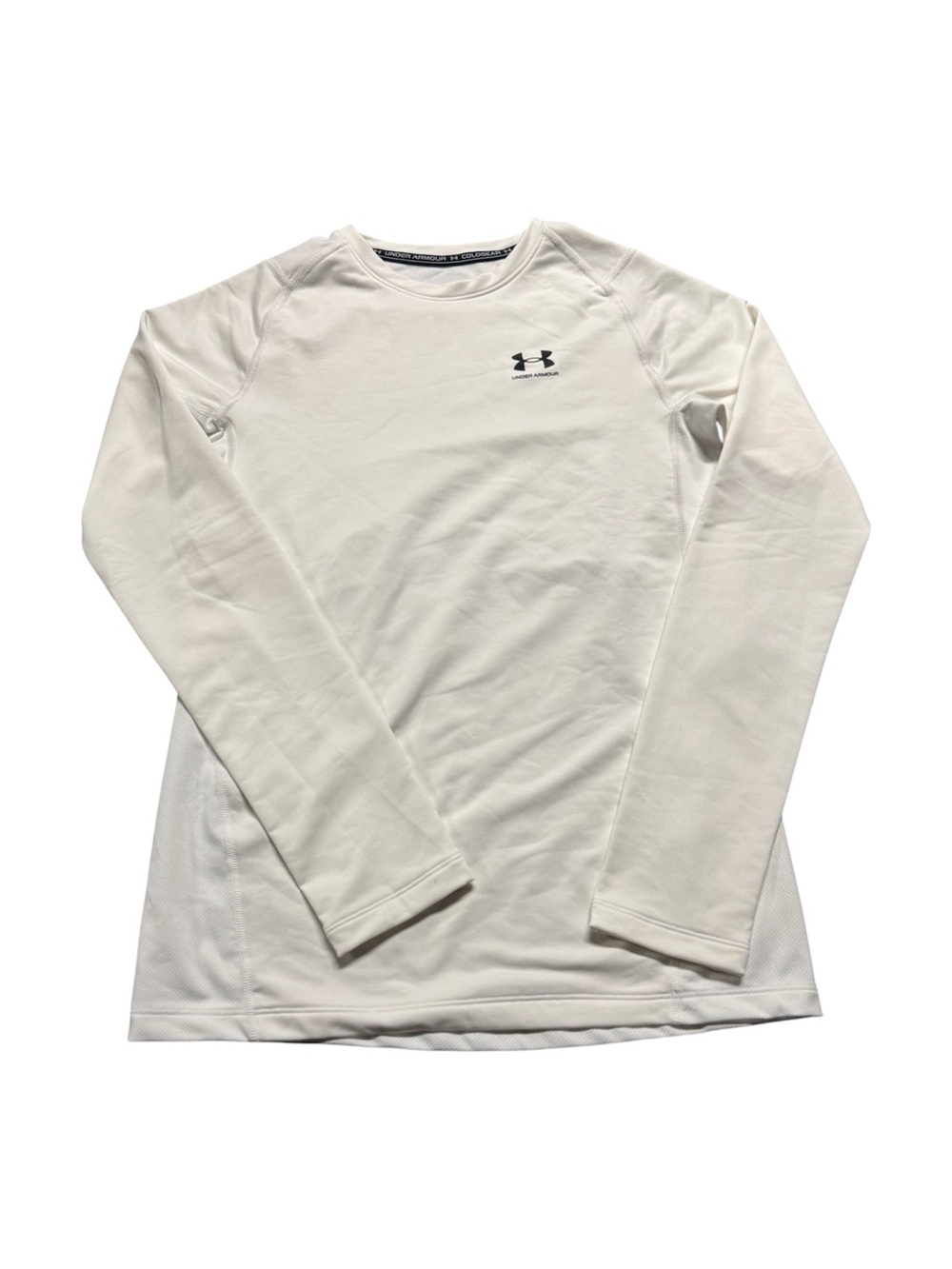 Under Armour ColdGear White Long Sleeve Athletic Top YXL Youth XL
